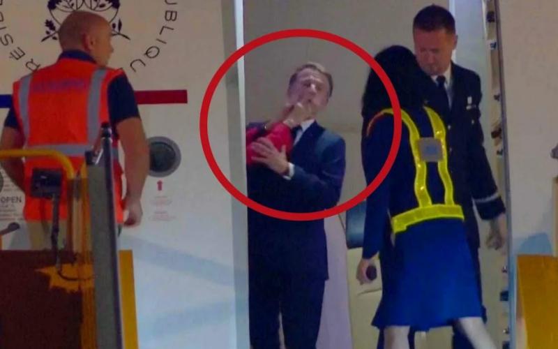 Макрону попадает. То от Брижит, то от Трампа