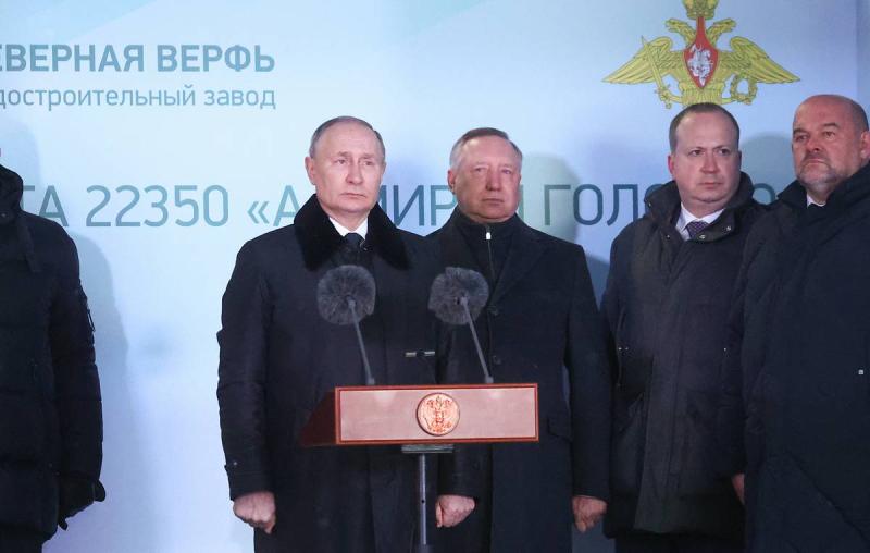 Президент дал старт принятию "Адмирала Головко" в состав ВМФ