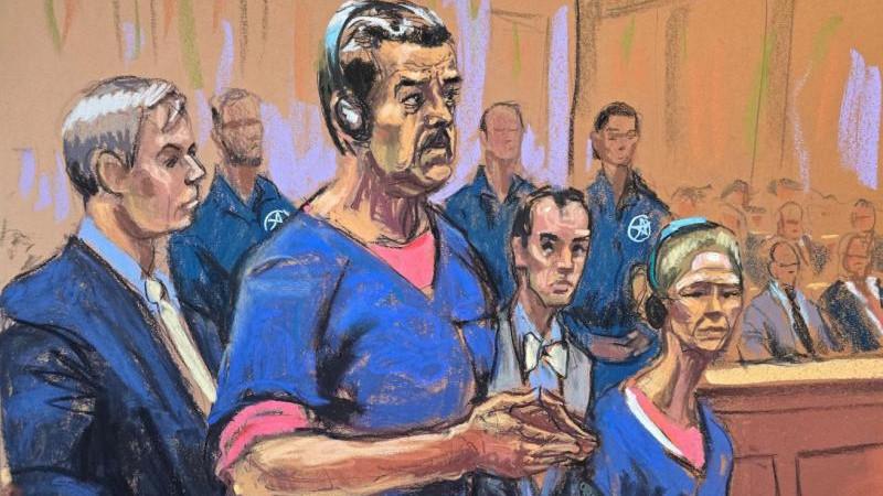 Reuters распространил художественные зарисовки с Мадуро из суда