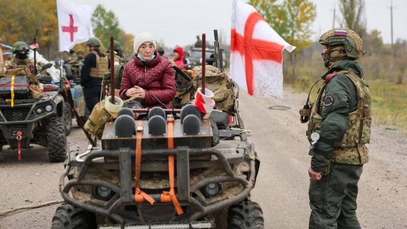 Эвакуированные жители Алешек прибыли в Симферополь